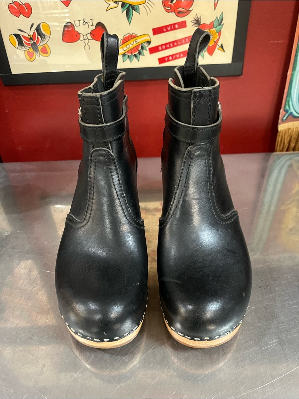 Women’s Black Leather Ankle Boots
